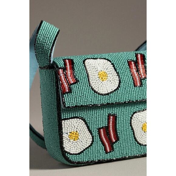 Anthropologie beaded Fiona bag- Bacon and Eggs - Picture 2 of 3